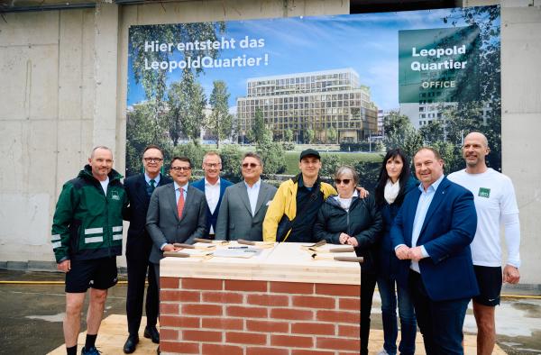 UBM Development: Grundsteinlegung eröffnet den Vertrieb von 22.000 m2 Bürofläche im LeopoldQuartier OFFICE