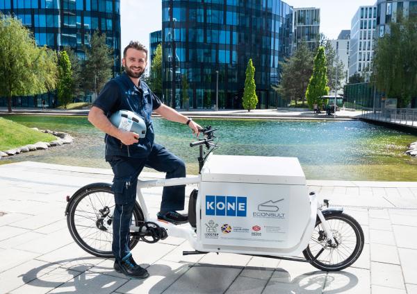 Mit dem E-Bike zum Lift-Service: KONE Pilotprojekt "LOGSTEP" durch Lions Nachhaltigkeitspreis Ost ausgezeichnet 