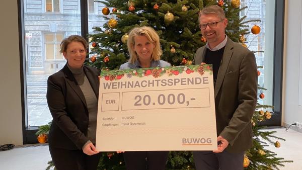 BUWOG unterstützt mit Weihnachtsspende Menschen in Not