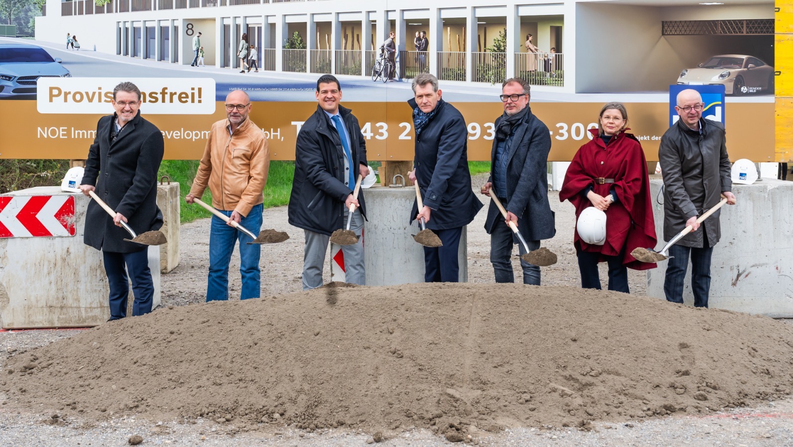 Wolkersdorf Spatenstich für „WOLK.home | Stadthaus Hofgarten“