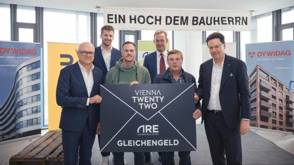 155 Meter-Marke erreicht: Dachgleiche bei VIENNA TWENTYTWO