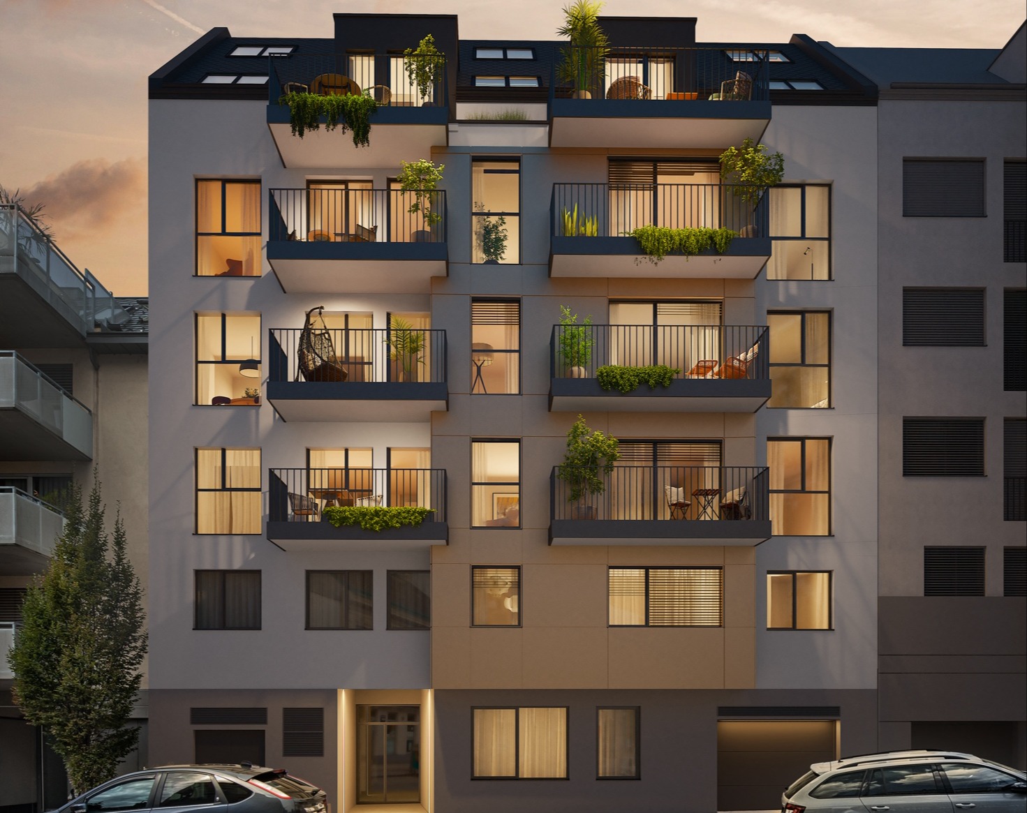 Rendering des Wohnprojektes BREEZE