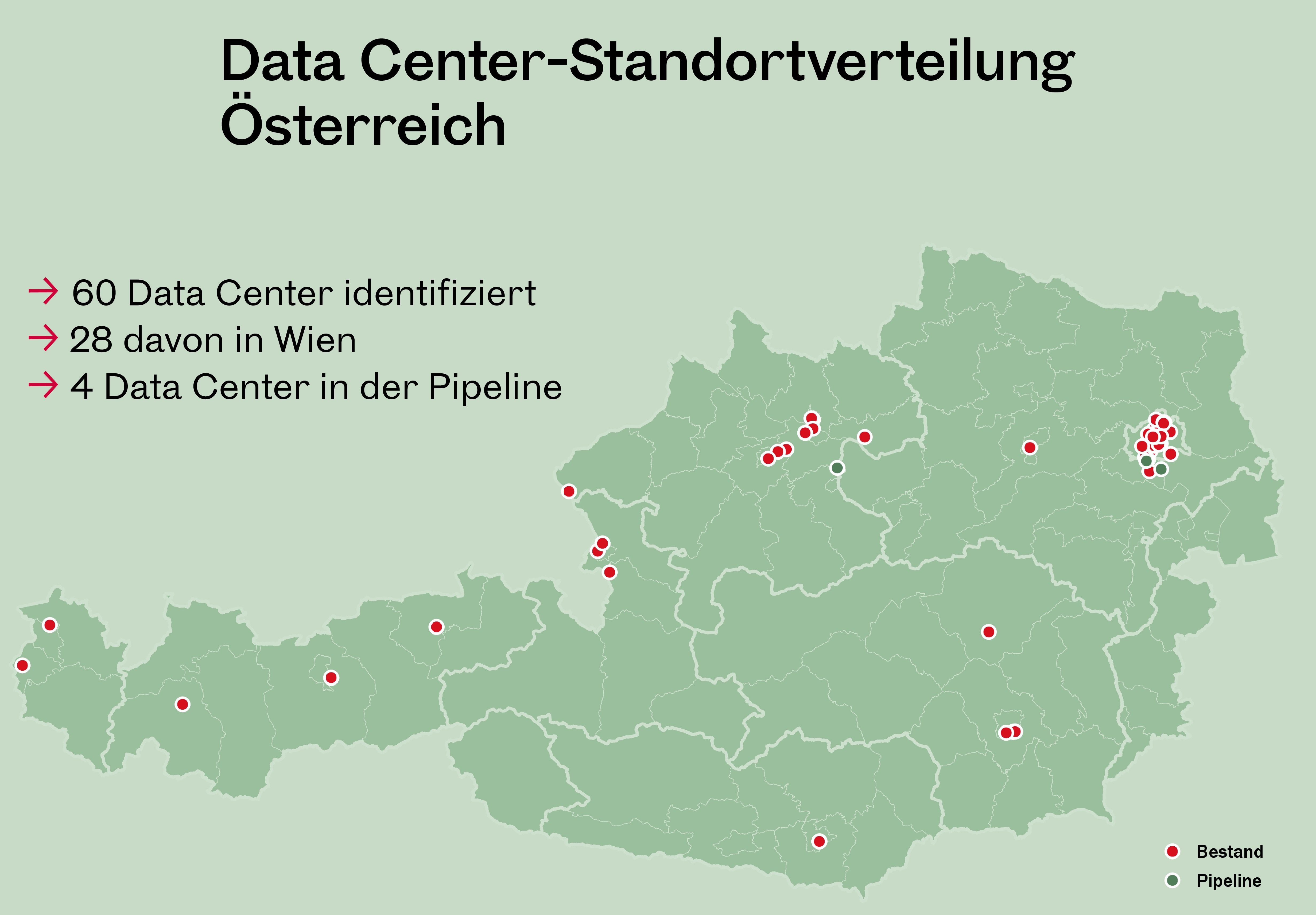 Grafikkarte von Datencentern in Österreich