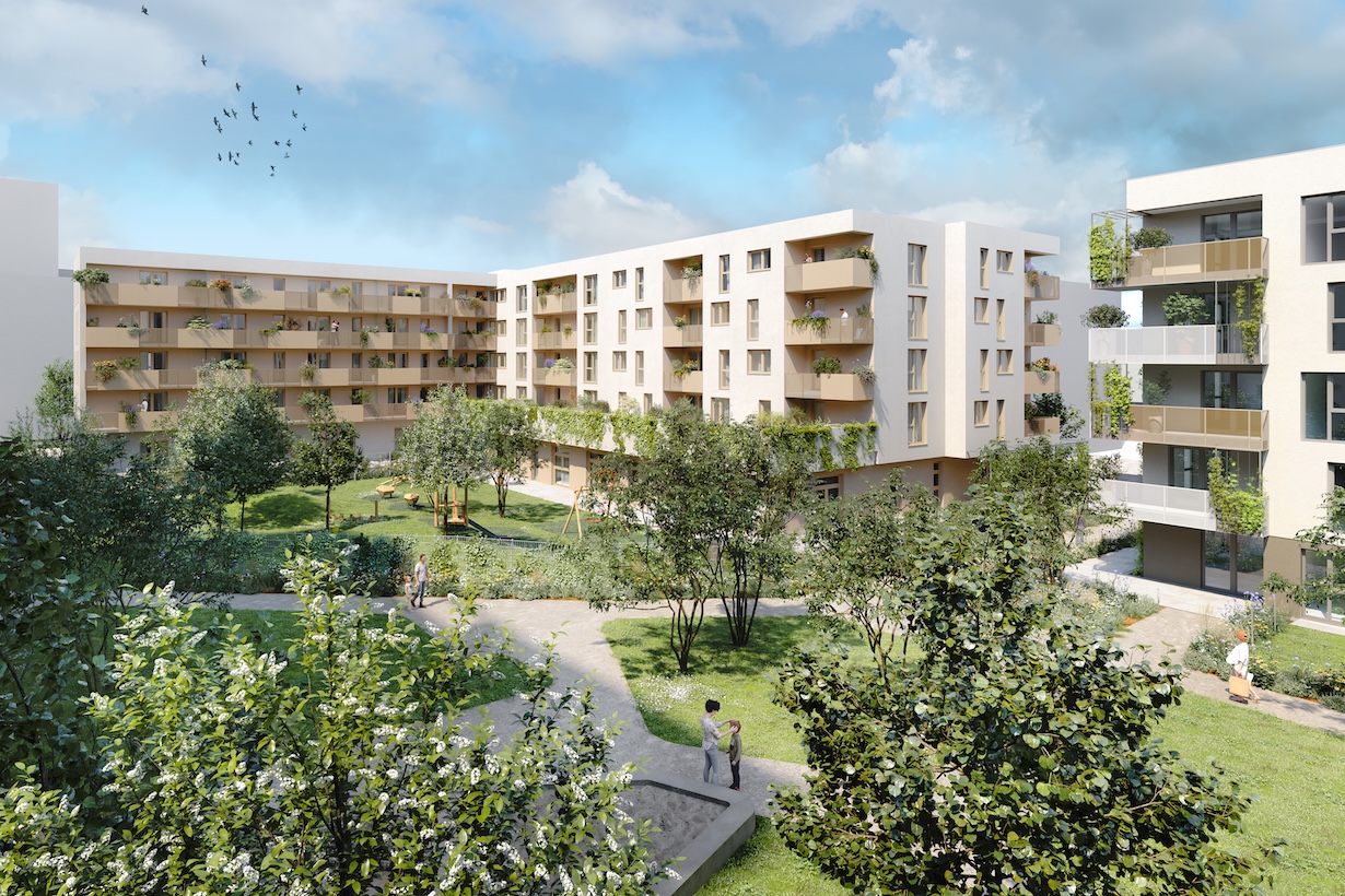 Rendering des Projektes Hausfelderhöfe